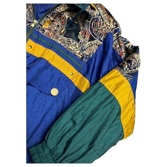 VINTAGE 90s River Edge Retro Light Windbreaker Jacket - Medium - Picture 3 of 6